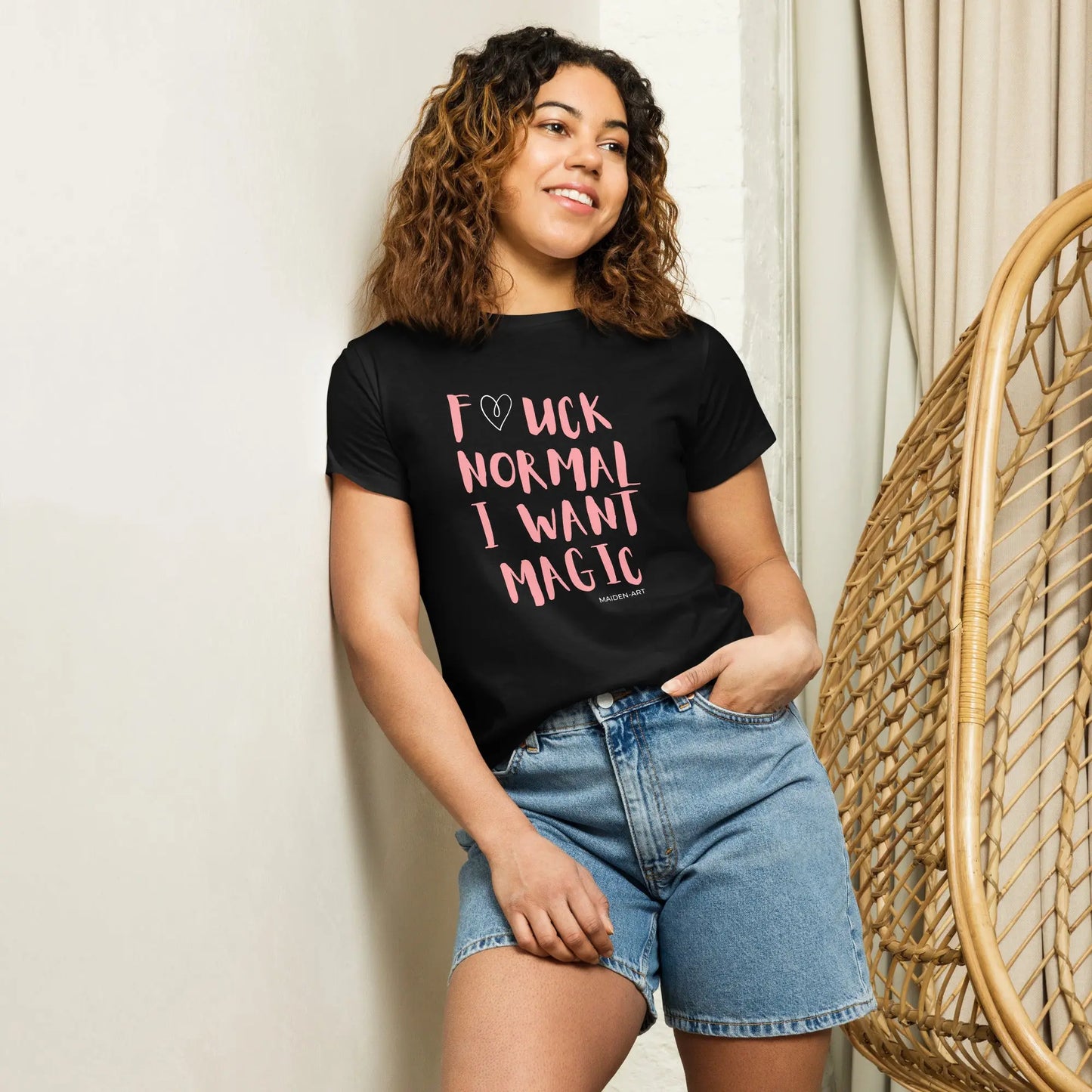 Women'S T-Shirt F*CK NORMAL I WANT MAGIC Women’S High-Waisted T-Shirt